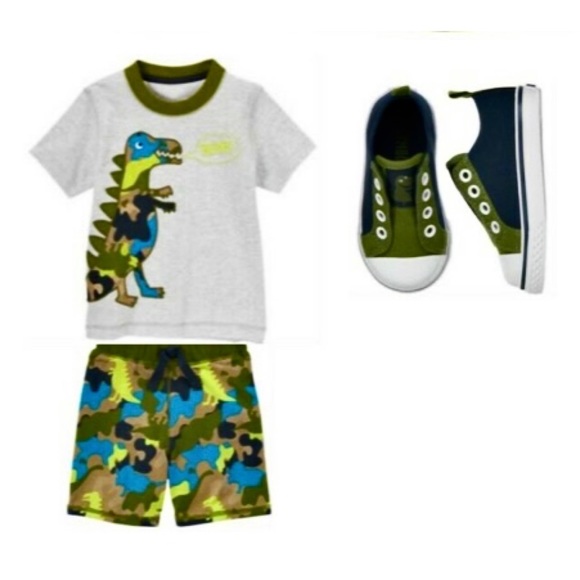 Gymboree Dino Day Camp Slip On Shoes Size 5 - Picture 3 of 3